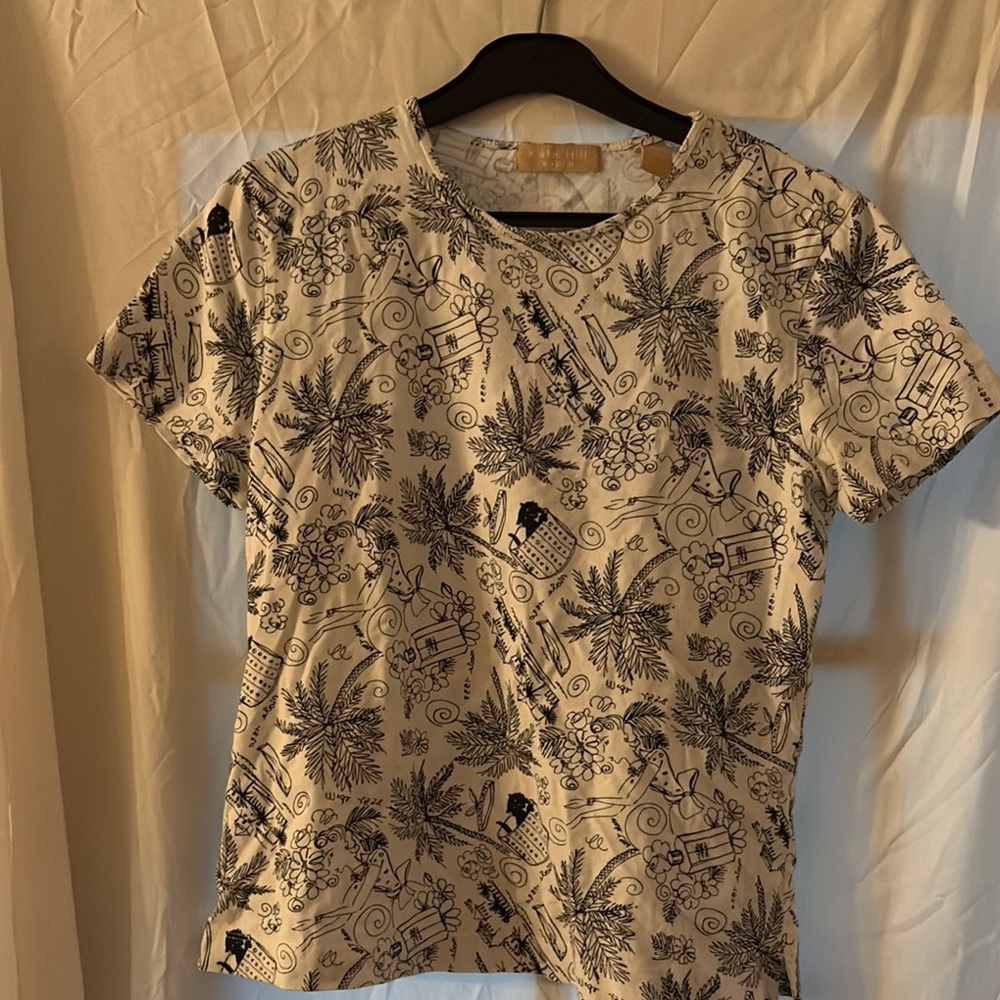 Kate Hill Black and White Patterned Blouse